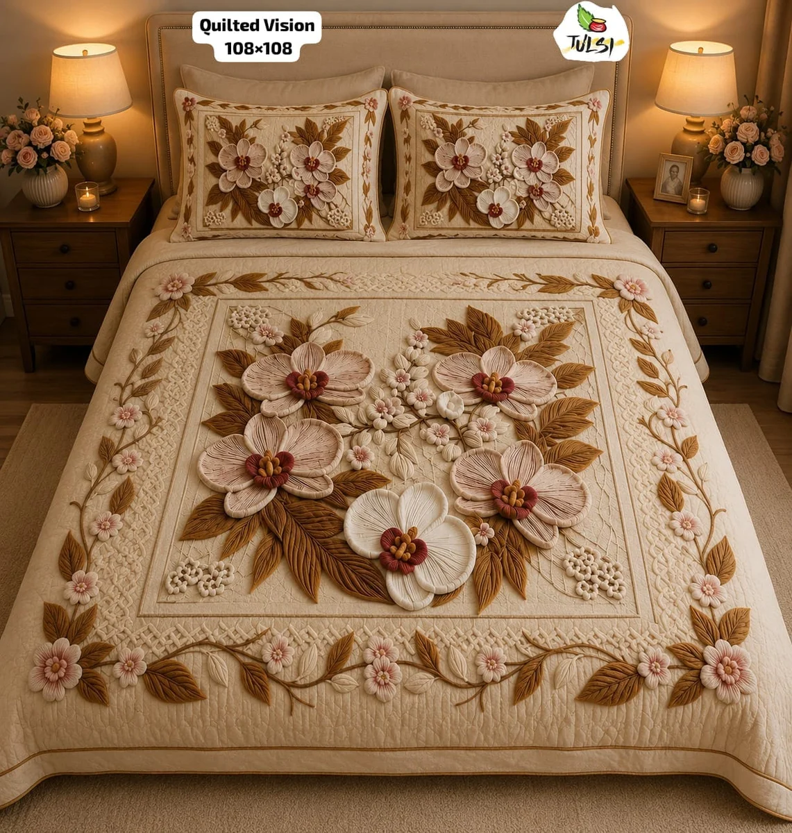 Premium 7D Glace Cotton King Size Bedsheet