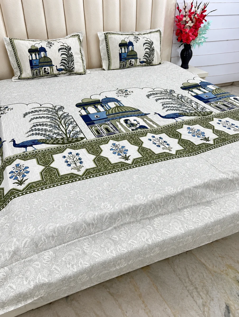 Spain Premium Jaipuri King Size Bedsheet