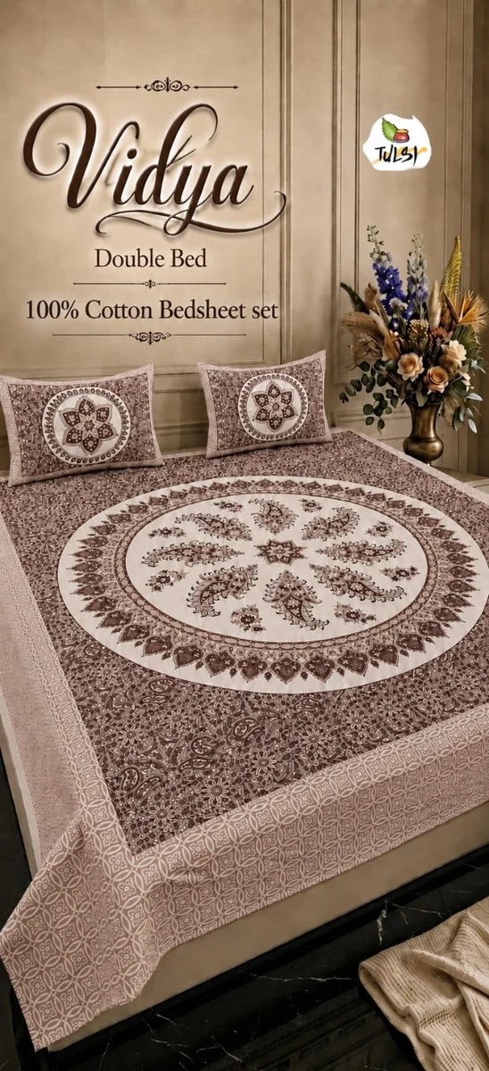 Vidya Premium Jaipuri Queen Size Bedsheet