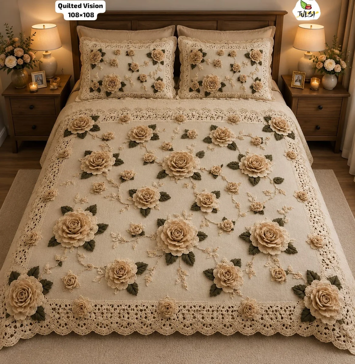 Premium 7D Glace Cotton King Size Bedsheet