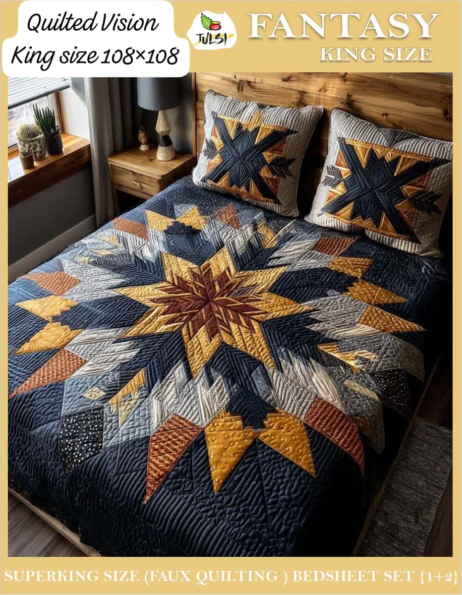 Premium 7D Glace Cotton King Size Bedsheet