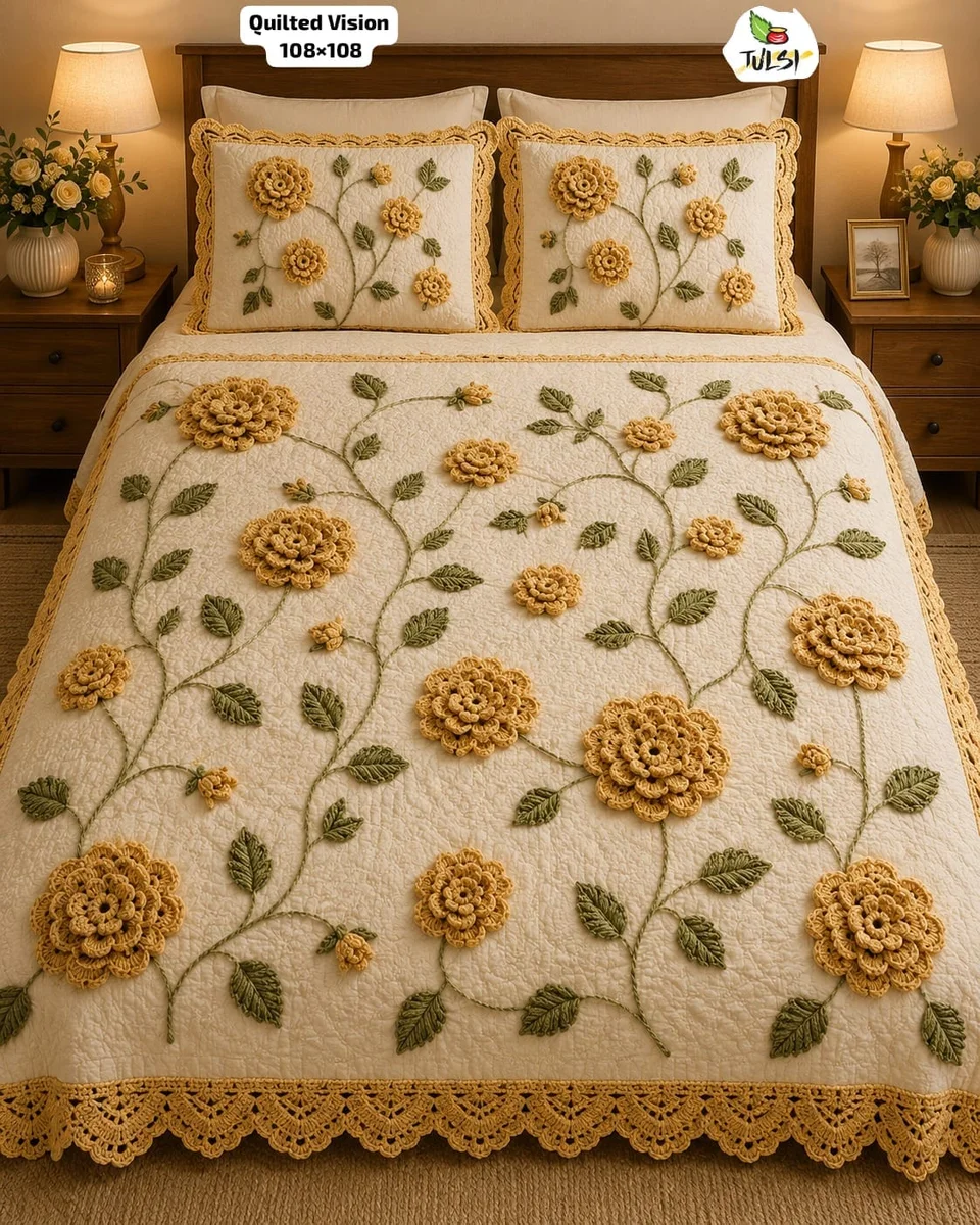 Premium 7D Glace Cotton King Size Bedsheet