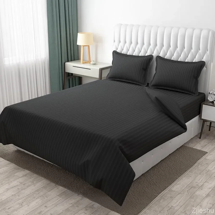 Plain Stripes Bedsheet - King Bedding Set