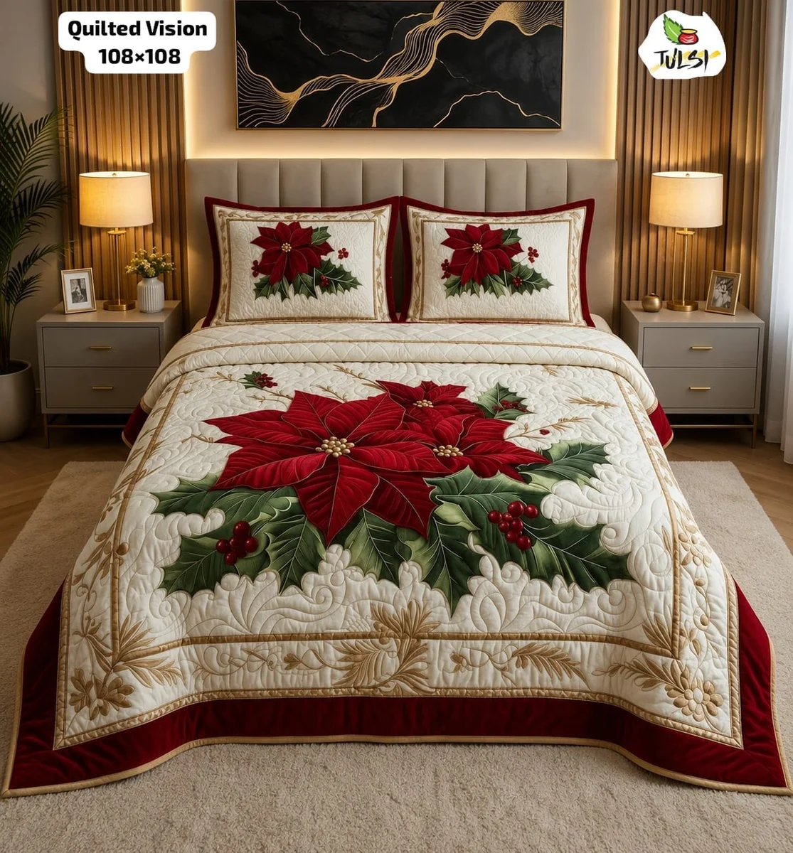 Premium 7D Glace Cotton King Size Bedsheet