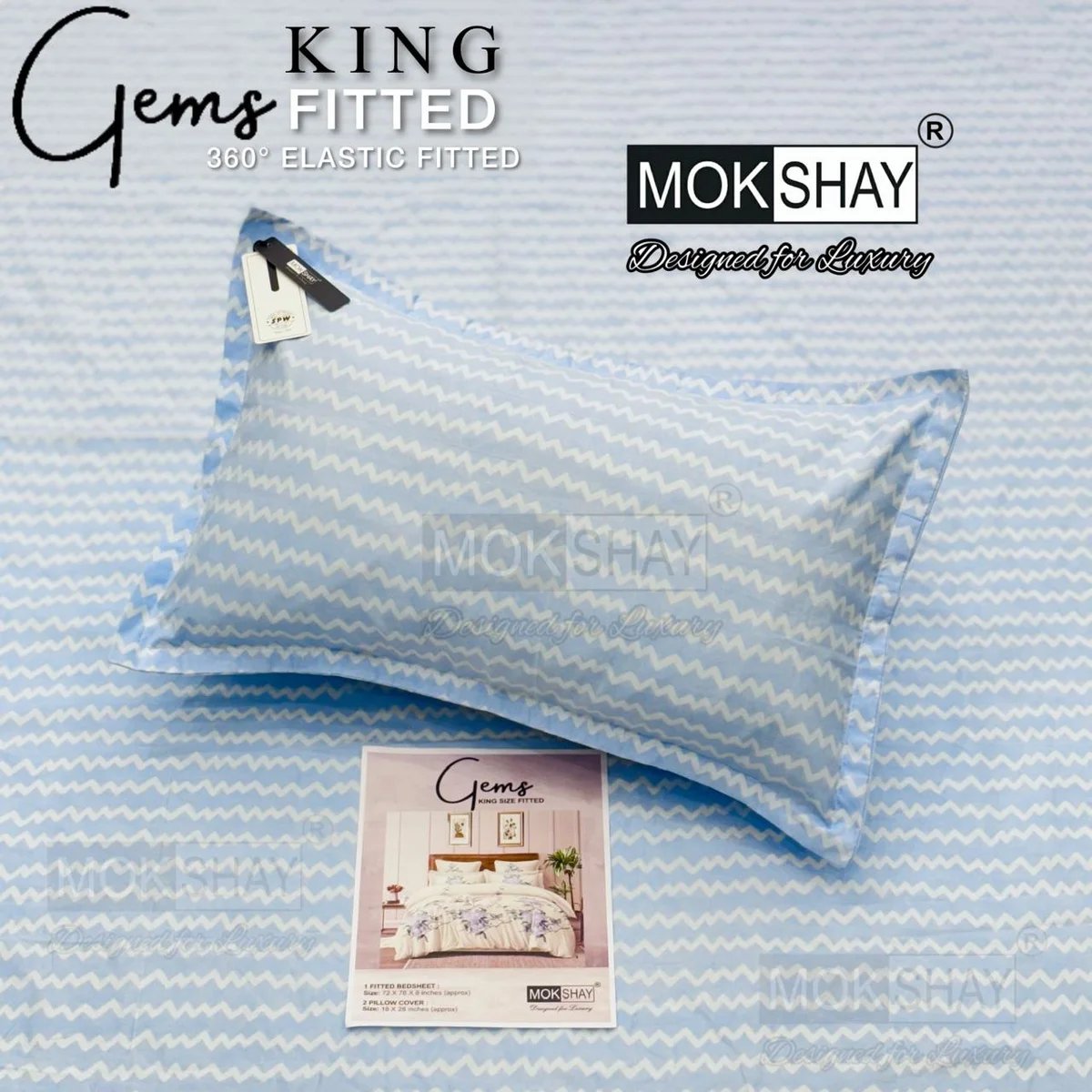 Gems King Fitted 💎 ✨ 3pcs King Fitted Bedsheet Set (1+2) 🛌 (Copy) (Copy) (Copy) (Copy) (Copy)