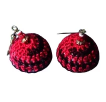 Dual Toned Maroon-Black Jhumki