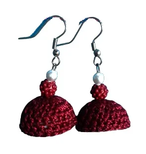 Maroon Dome Jhumki