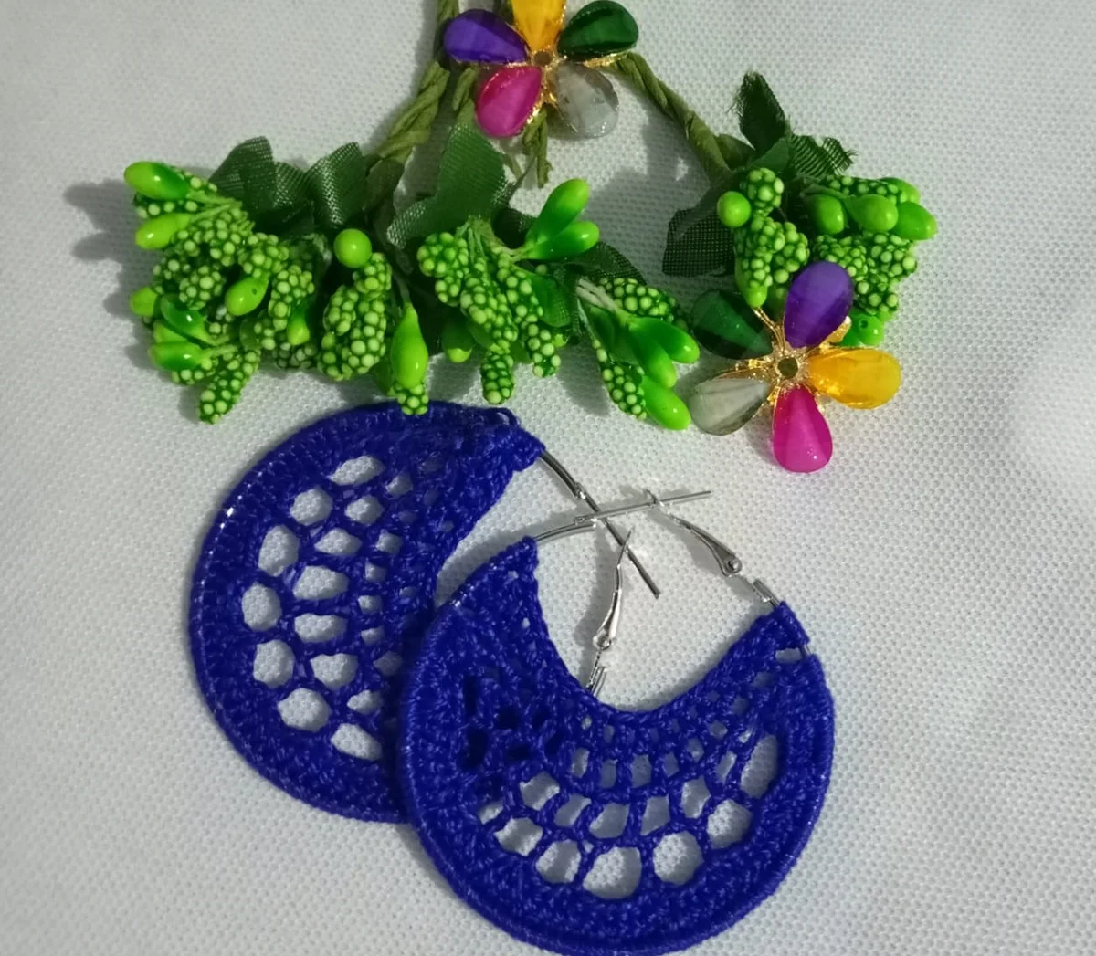Blue Orchit Hoop