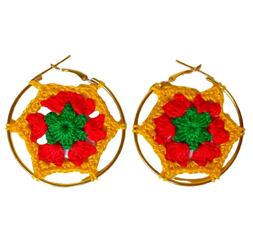 Hexagonal Floral Mandala Hoop