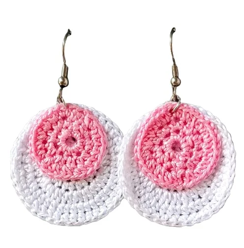 White-Pink Disc Drop