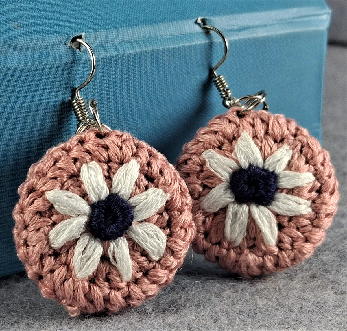 Dusty-Rose Medallion Drop