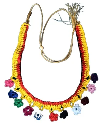 Multicolor Floral Charm Necklace Set