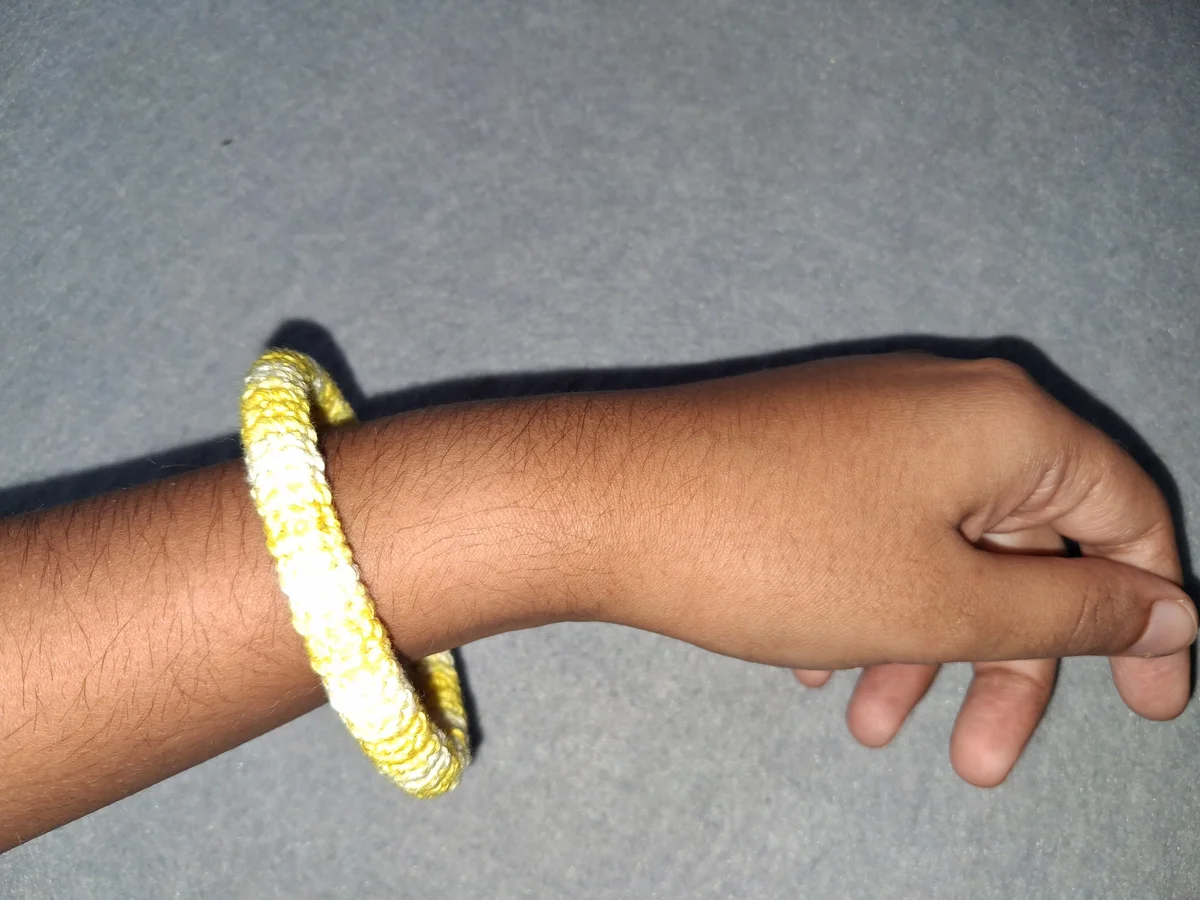 Yellow White Ombre Slip-on Bangle