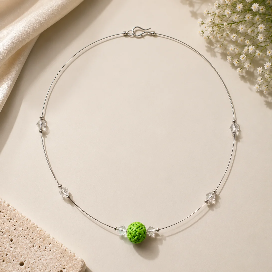 Lime Green Delight Collar Necklace