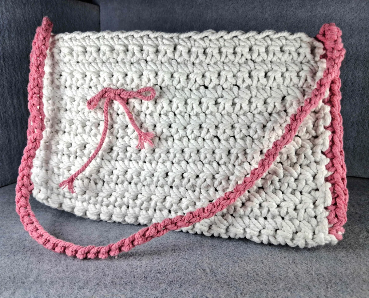 Dusky Pink-White Sling Bag