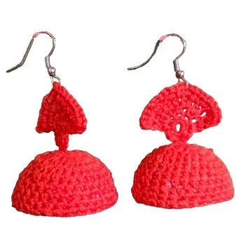 Red-Peacock Head Jhumki