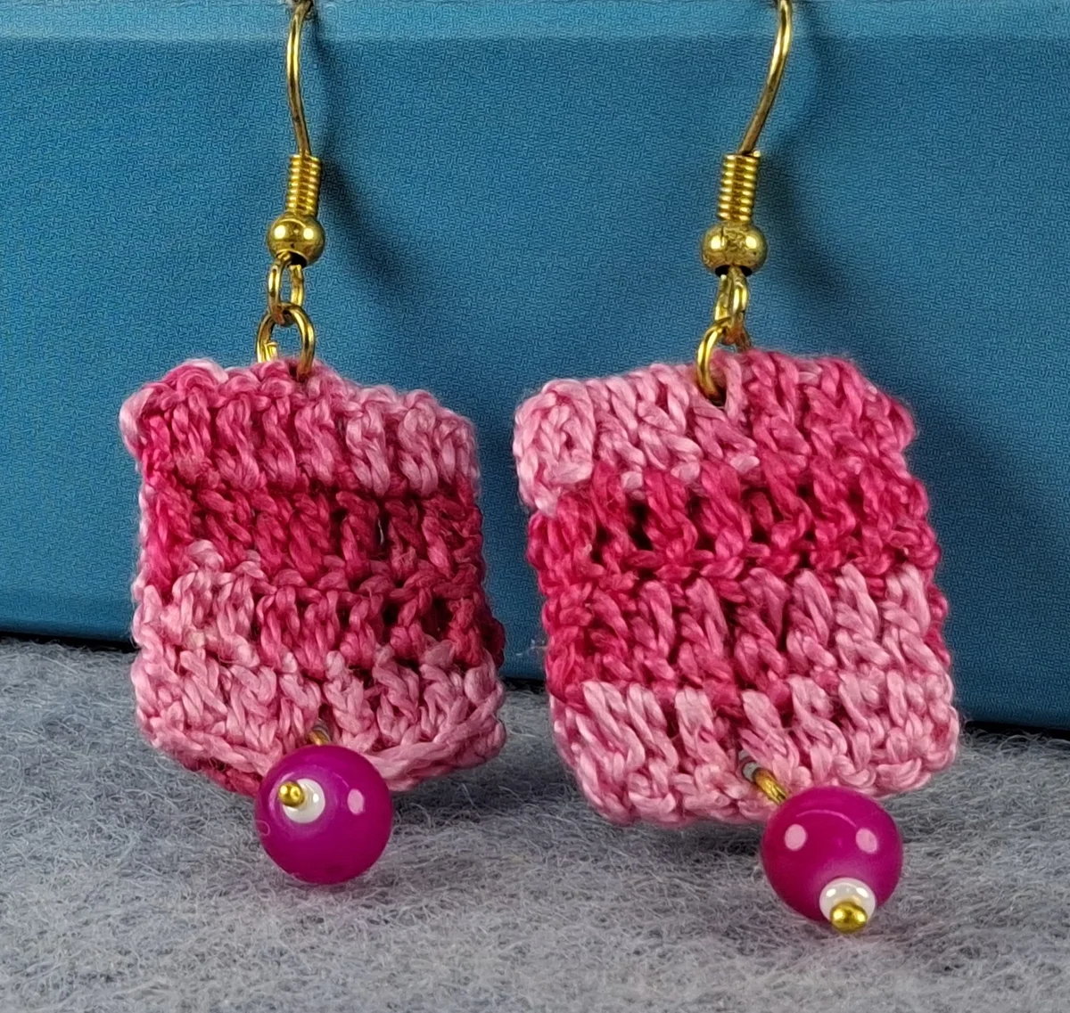 Pink-ombre Rectangular Pear Drop