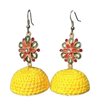 Meenakari Floral Jhumki