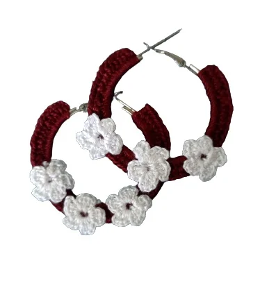 White Floral Blossom Hoop