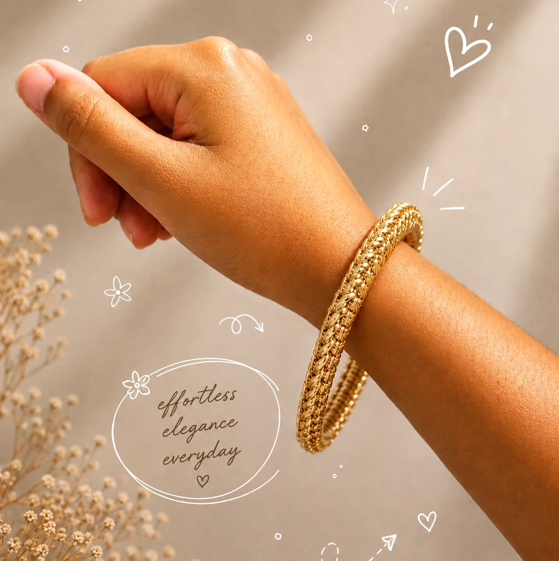 Metallic Golden Slip-on Bangle