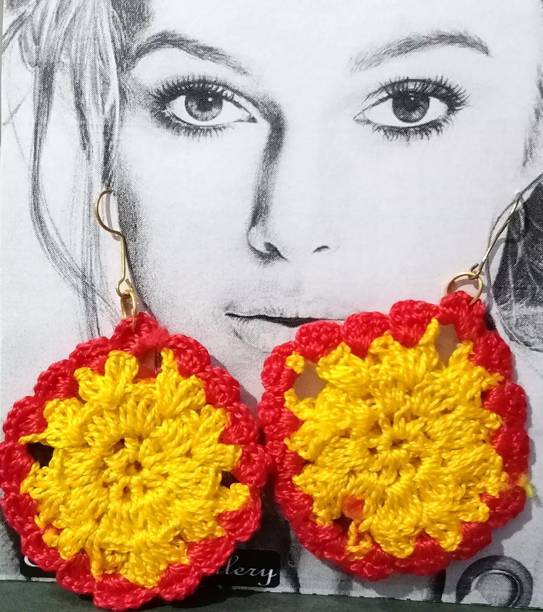 Red-Yellow Sunburst Drop