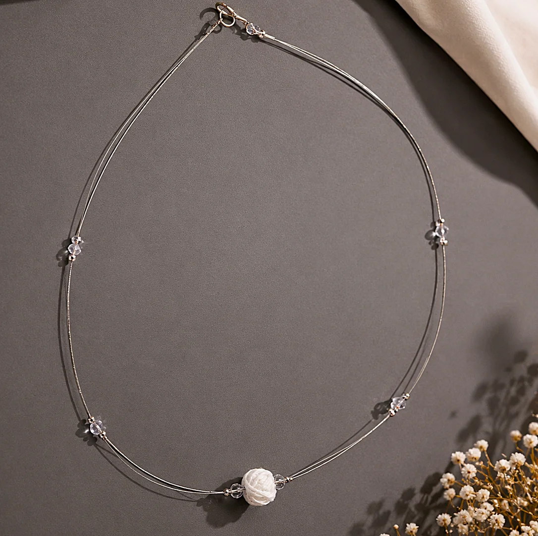 Fancy White Collar Necklace