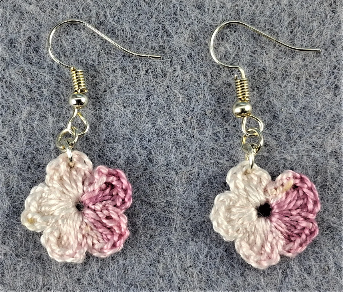 White & Pastel Pink Danglers