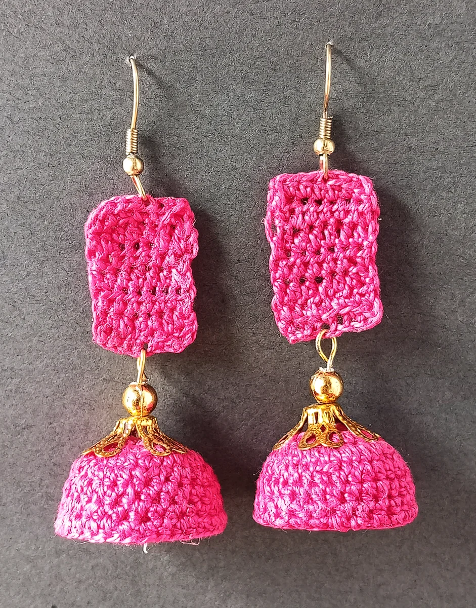 Pink Fall Jhumki