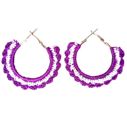 Purple-White Dual Tone Hoop