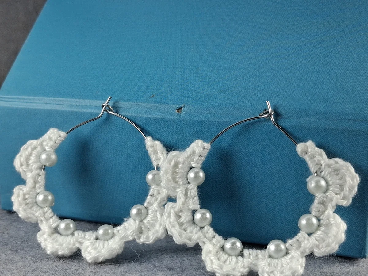 Ivory White Pearl Hoop
