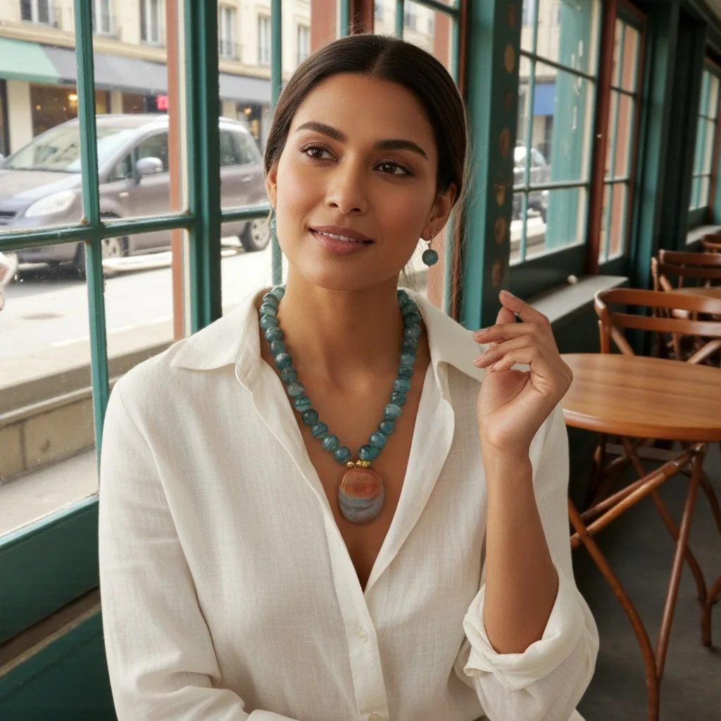 Glass Stone Necklace
