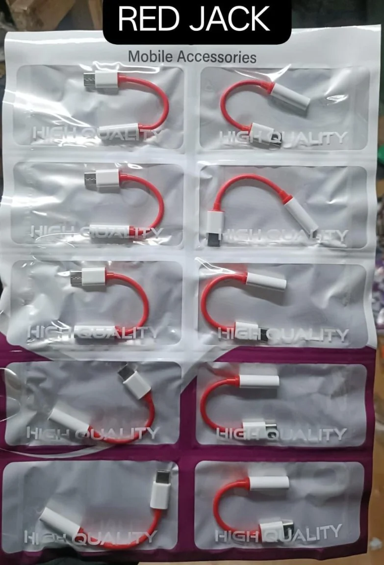 TYPE C AUDIO JACK RED/ORANGE (10 PCS PATTA)