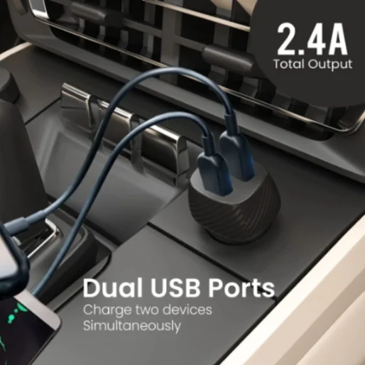 PORTRONICS CAR POWER 5 DUAL USB PORT 12W POR-1345 8
