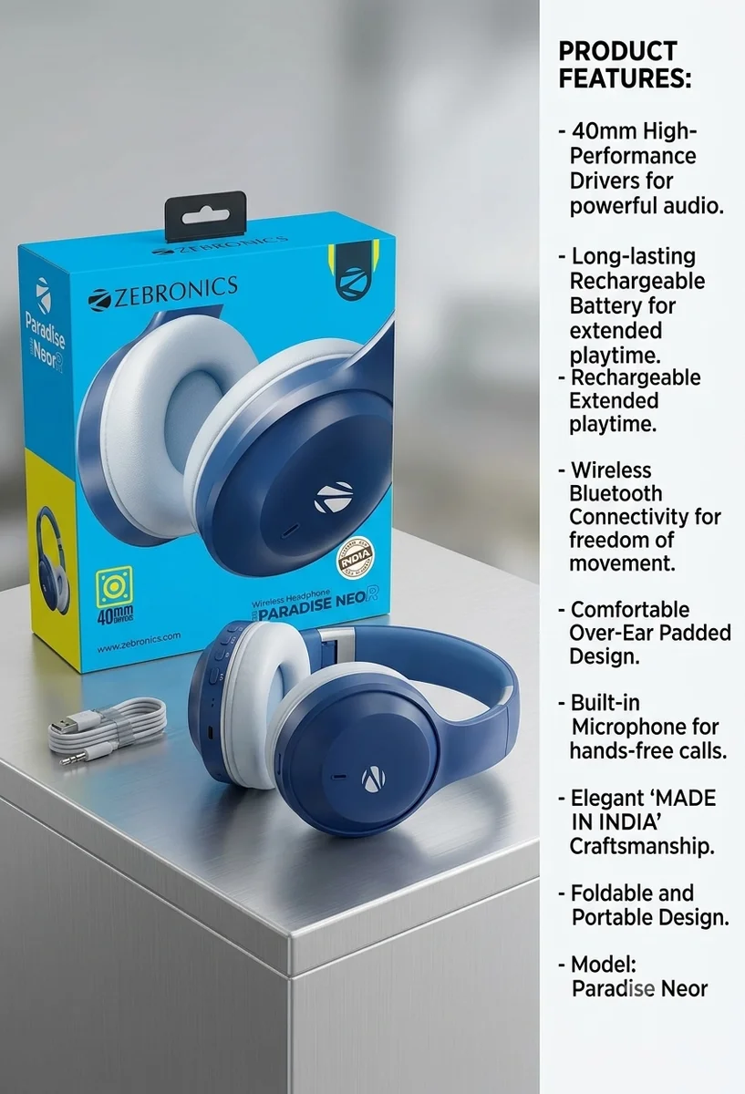 Zebronics Paradise Neor Wireless Headphones