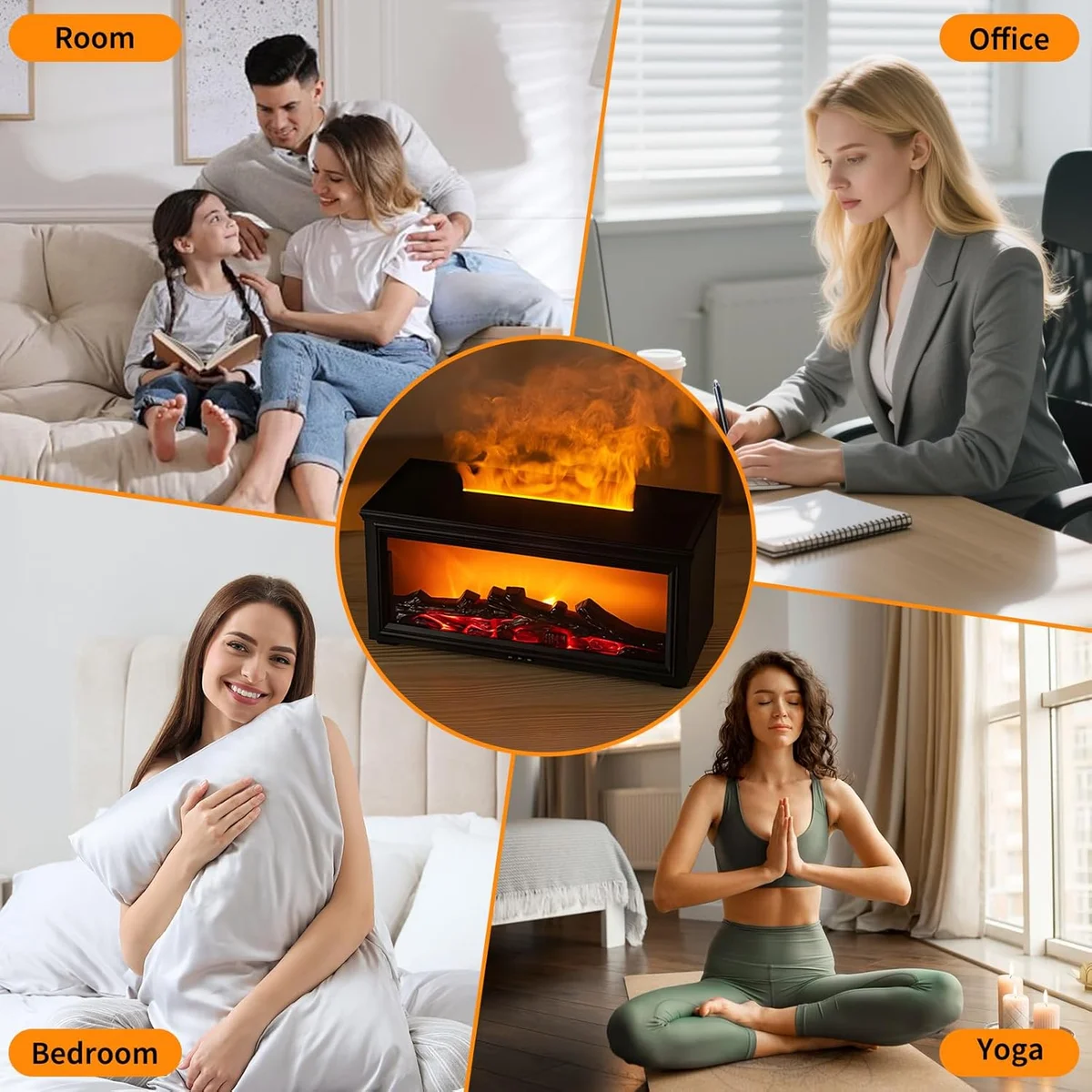 HY05 COLOURFULL FLAME MINI FIREPLACE DIFFUSER 9
