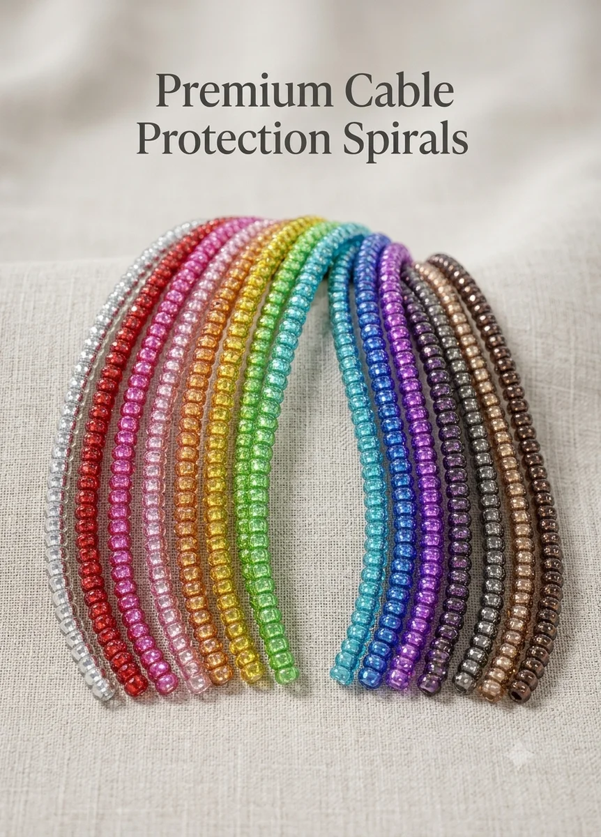 Primary: Flexible polymer (likely plastic or rubber) forming the spiral core.
