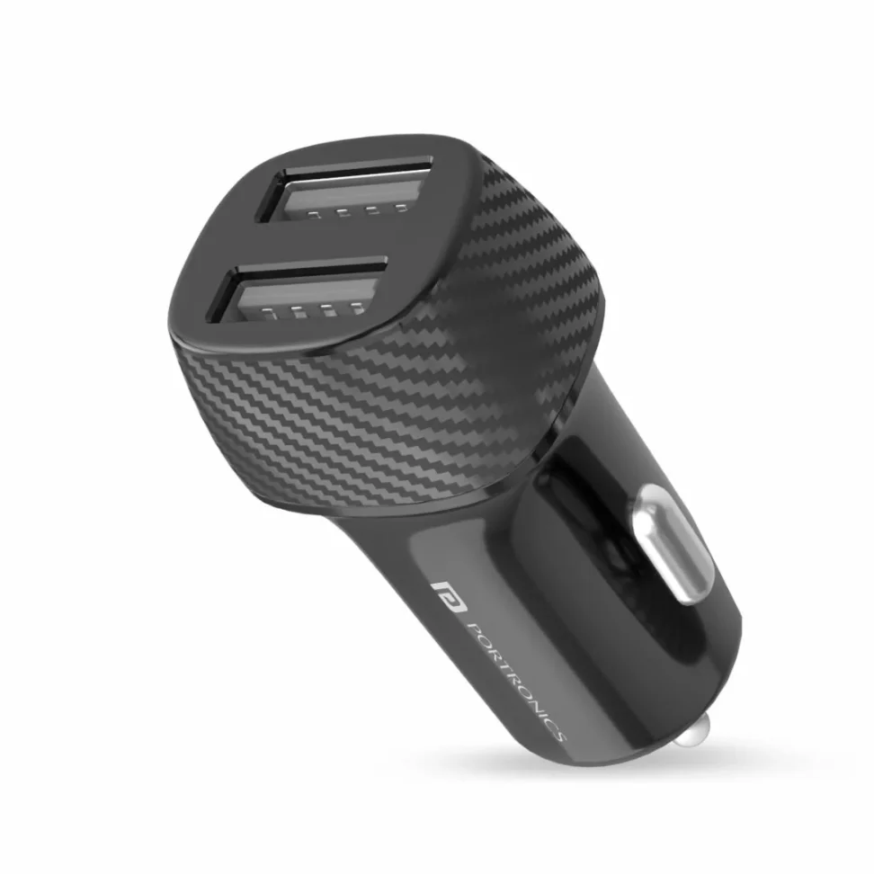 PORTRONICS CAR POWER 5 DUAL USB PORT 12W POR-1345