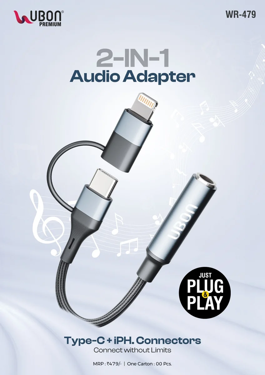 UBON WR-479 2 IN 1 AUDIO ADAPTER