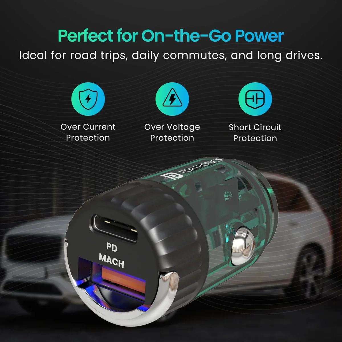 PORTRONICS CAR POWER VIEW POR 1875 5