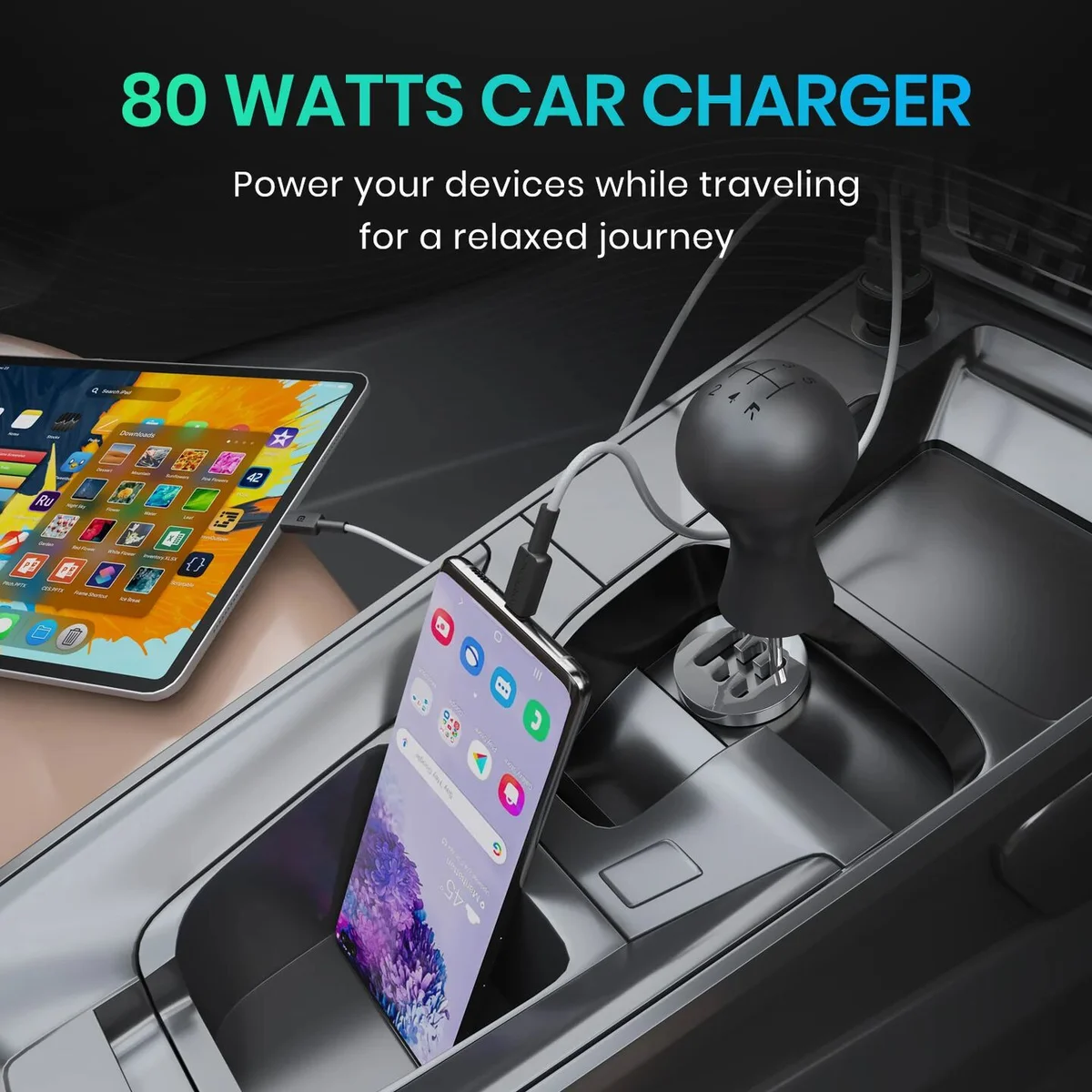 PORTRONICS CAR POWER 80 POR 1874