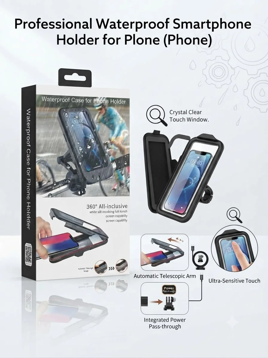 Professional Waterproof Smartphone Holder designed for bikes, motorcycles,
