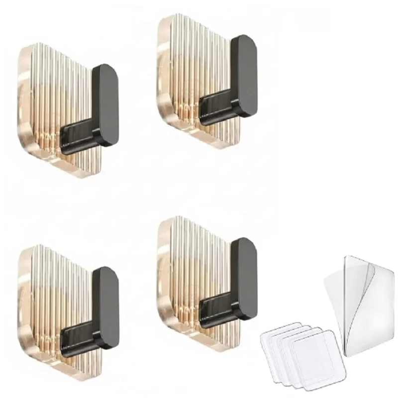 BLACK WALL HOOK ( 4 PCS)