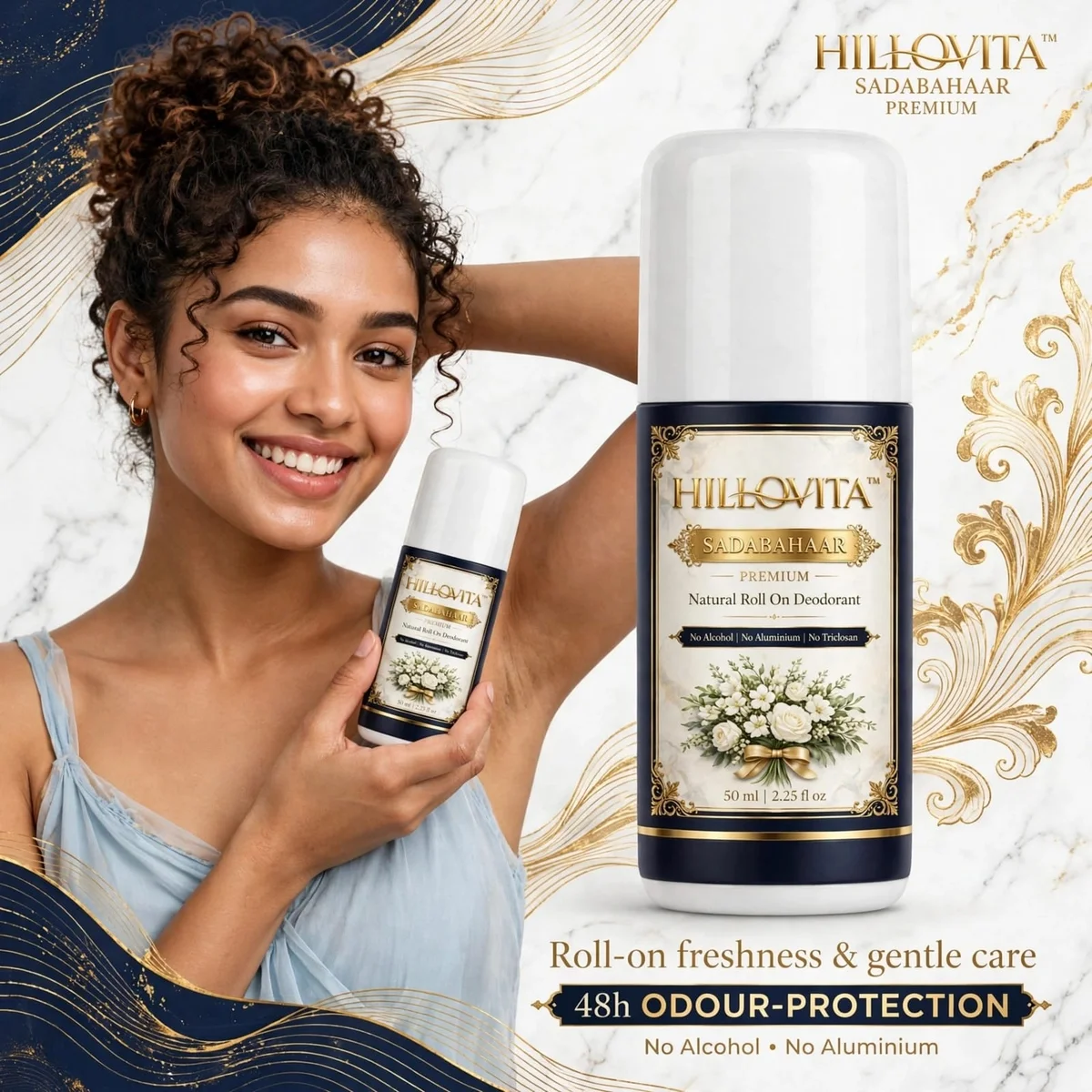 HILLOVITA Sadabahar Underarm Roll On - 24H Freshness | Unisex 4