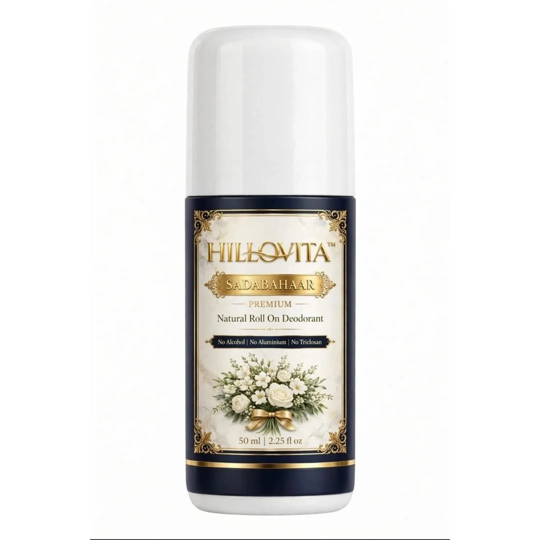 Hillovita Sadabahar Underarm Roll-On - 50ML | Evergreen Fresh Scent | Long Lasting | For Men & Women 2