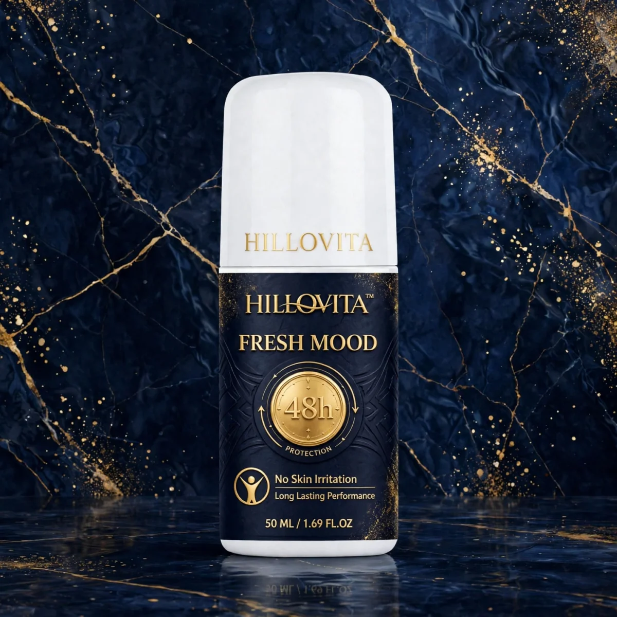 HILLOVITA Fresh Mood Roll On - Citrus & Ocean Fresh | Long Lasting 24H | 50ml