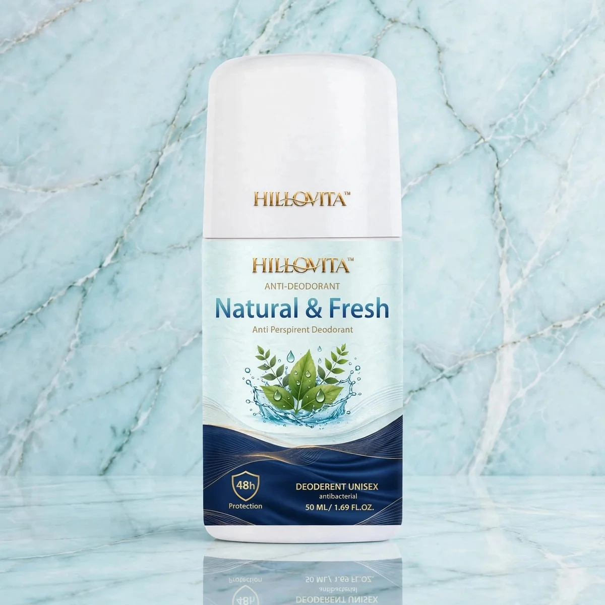 HILLOVITA Natural & Fresh Roll On - Neem Tulsi & Herbal Fresh | Ayurvedic Natural | 50ml