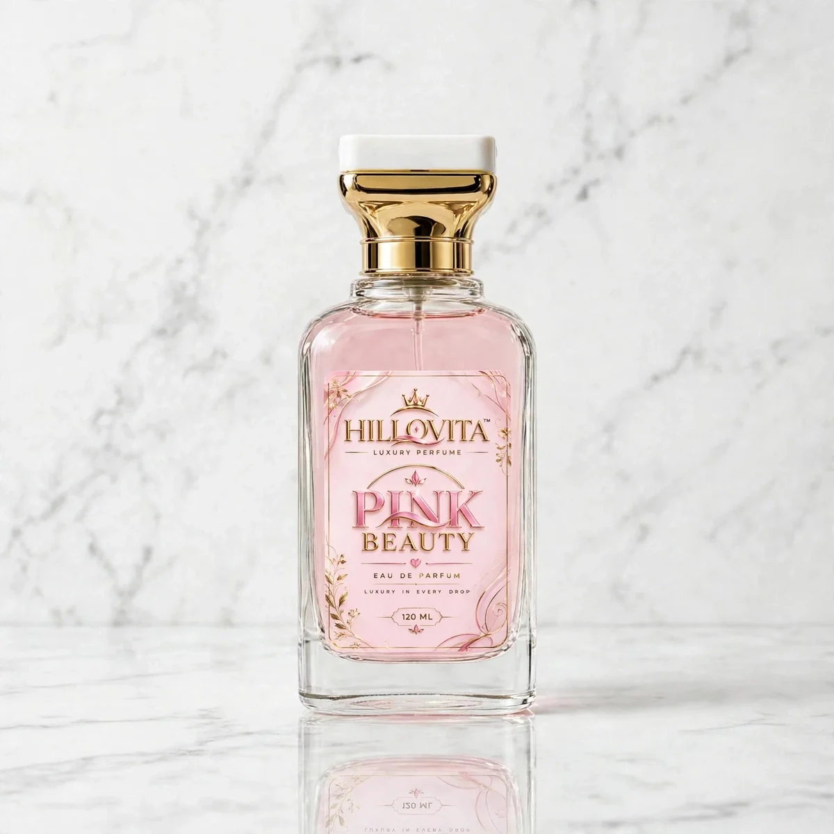 HILLOVITA Pink Beauty - 120ML | Premium Floral & Fruity Perfume for Women | Long Lasting & Sweet