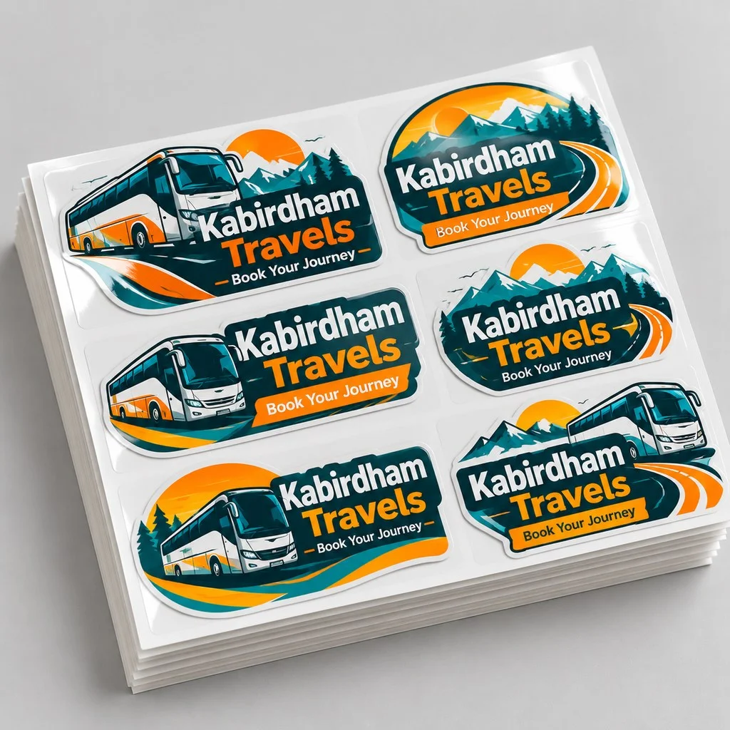 Hard Gumming Stickers - 7x4.75 inch with lamination - Qty 1000