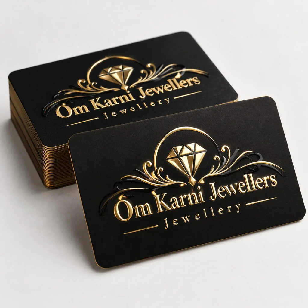 MATT + UV + GOLD FOIL + DIE CUT (500 GSM) - Any of the 3 categories (linear rate) - Qty 1000