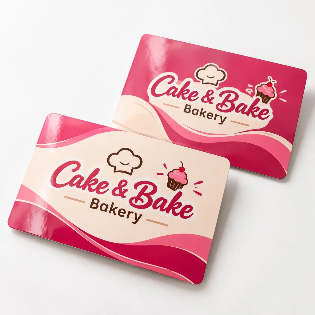 400 Micron PVC Card Gloss - Both Side Printing - Qty 100